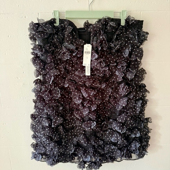 BNWT Anthropologie Maeve 3D Floral Ruffle Mini Dress - Picture 2 of 8